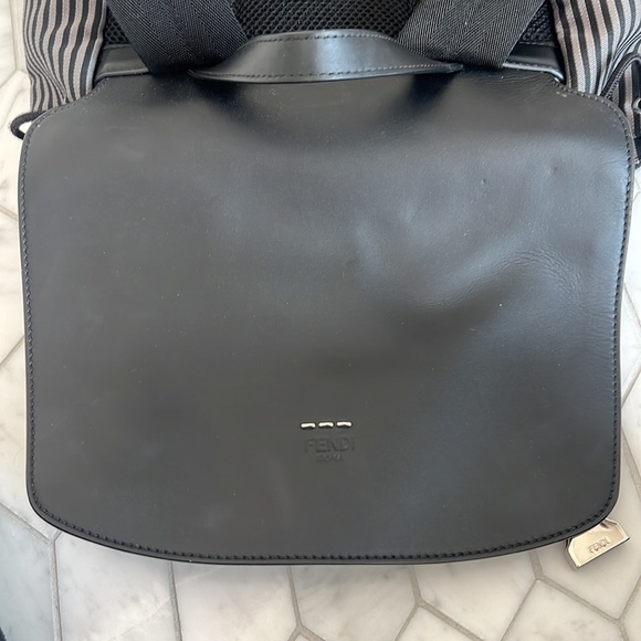 Authentic FENDI Striped Backpack like new. Hardware in perfect condition. - Picture 9 of 12